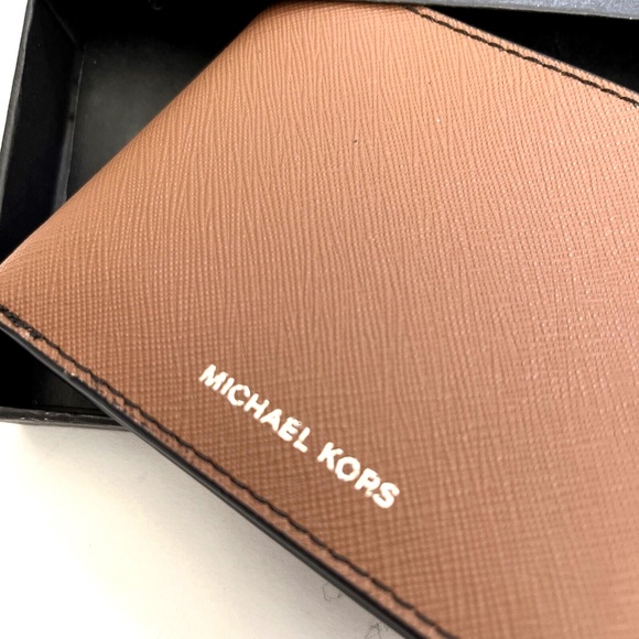 Michael Kors Slim Billfold Men's Wallet 3pc Gift Set Black Brown Tan Boxed NWT - Picture 3 of 16